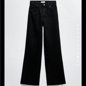 Zara trf wide leg jeans black